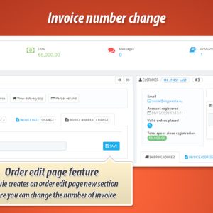 Invoice number, Order number - multistore + editing
