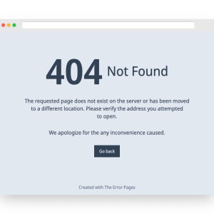Customization of the 404 error page