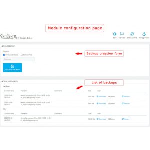 PrestaBackup PRO (+ Google Drive)