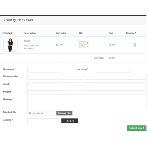 Complete for Create a Quote in Frontend + Backend Pro