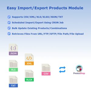 Easy Import & Export Products: CSV, Excel, XML, JSON & More