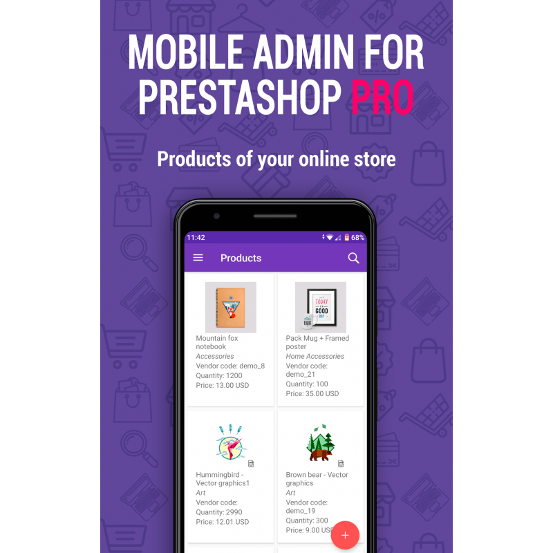 Mobile Admin for unlimited managers, sites iOs&Android