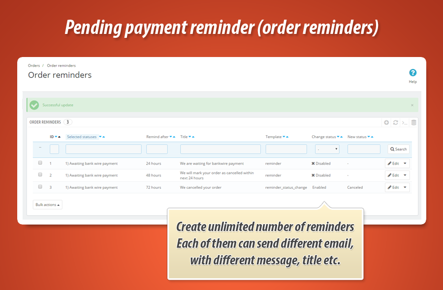Unpaid Order Reminder